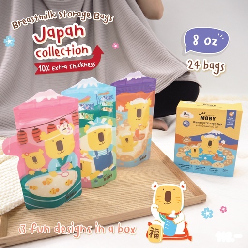 Ảnh -  Moby Baby SAMPLE Túi Trữ Sữa Tiện Lợi Cảm Biến Nhiệt Độ Thái Lan Japan Collection Cho Bé 4 chiếc 2
