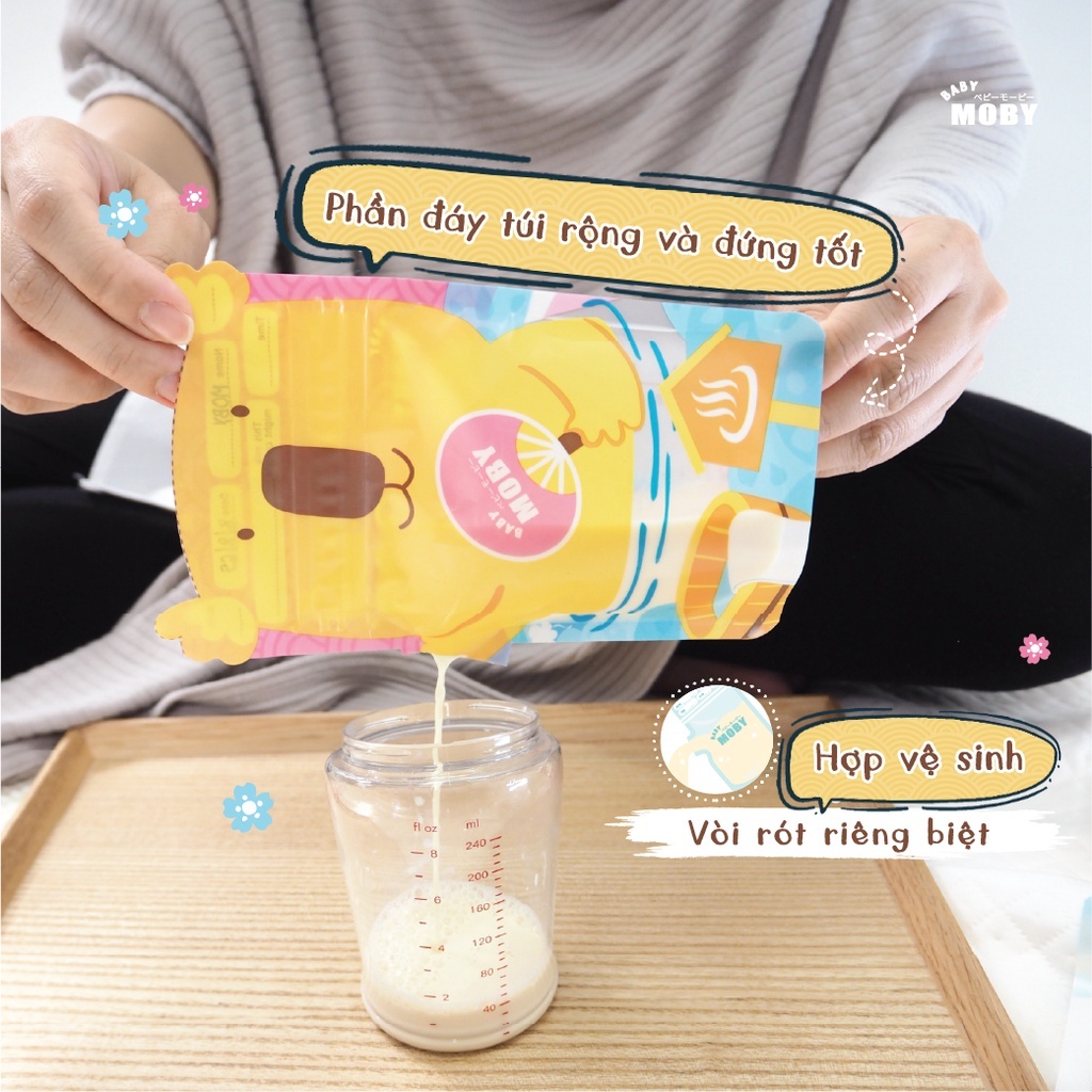 Ảnh -  Moby Baby SAMPLE Túi Trữ Sữa Tiện Lợi Cảm Biến Nhiệt Độ Thái Lan Japan Collection Cho Bé 4 chiếc 4