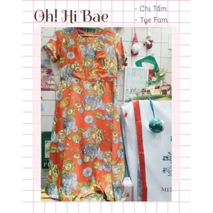 Đầm voan xòe dáng midi (sẵn)