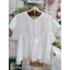 Áo babydoll trắng cổ tim (sẵn)