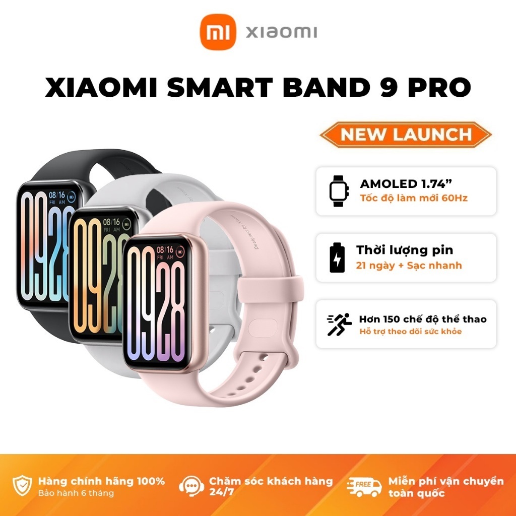 Ảnh Vòng Đeo Tay Thông Minh Xiaomi Mi Band 9, Band 9 Active, Band 9 Pro - Phiên Bản Quốc Tế, Bảo Hành 12 Tháng 2