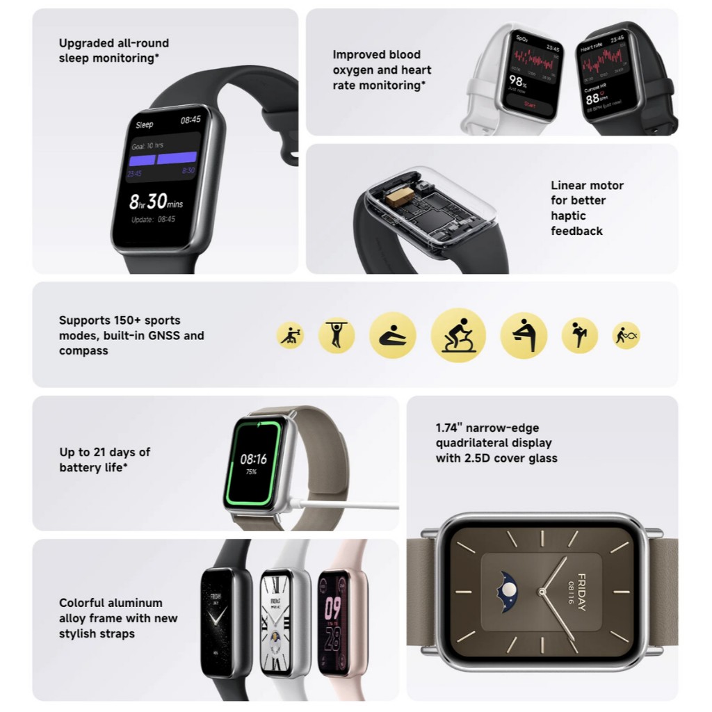 Ảnh Vòng Đeo Tay Thông Minh Xiaomi Mi Band 9, Band 9 Active, Band 9 Pro - Phiên Bản Quốc Tế, Bảo Hành 12 Tháng 3