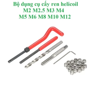 Bộ dụng cụ gia công ren cấy helicoil M2-M12