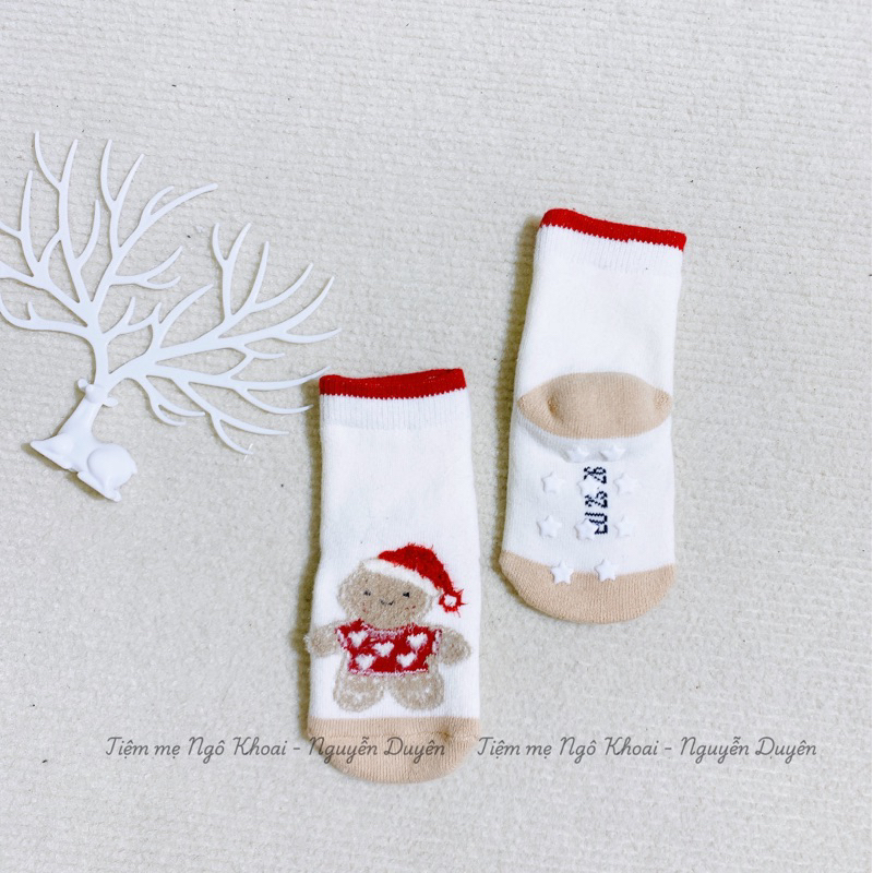 [MD174] SIÊU PHẨM MÙA GIÁNG SINH Tất/ Vớ len xù có đế chống trơn trượt hoạ tiết noel rực rỡ cho bé yêu