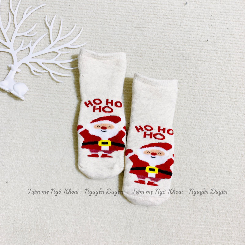 [MD174] SIÊU PHẨM MÙA GIÁNG SINH Tất/ Vớ len xù có đế chống trơn trượt hoạ tiết noel rực rỡ cho bé yêu