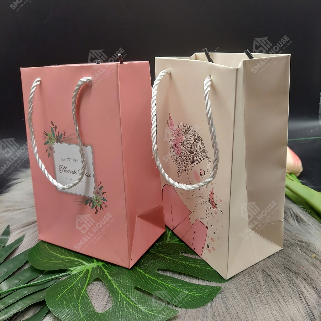 set 5 cái - Túi giấy đựng quà tặng mỹ phẩm son nước nước hoa
