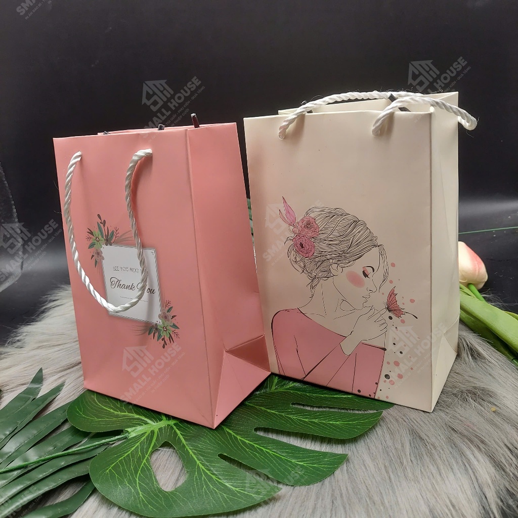 set 5 cái - Túi giấy đựng quà tặng mỹ phẩm son nước nước hoa