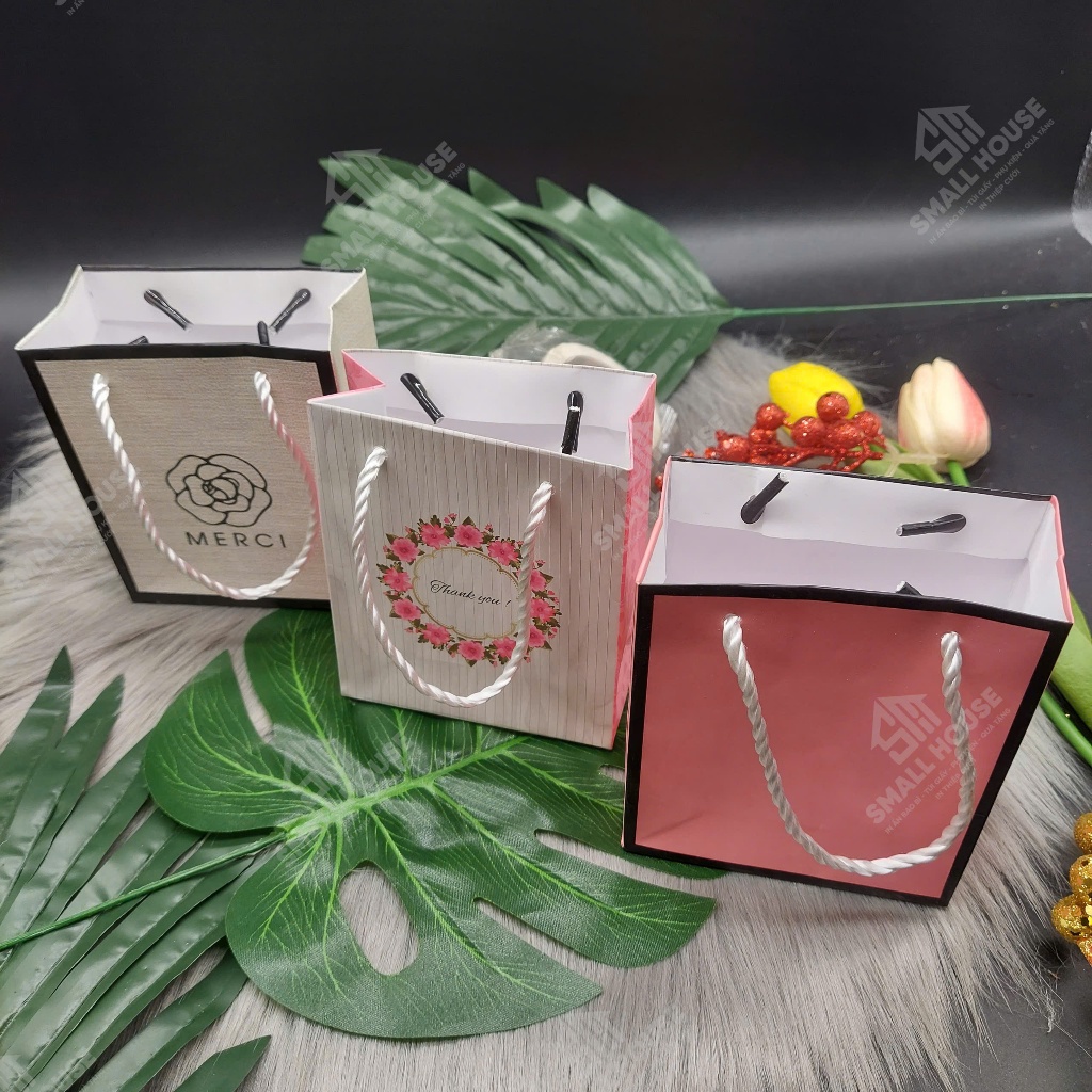 5 cái - Túi giấy mini đựng son môi mỹ phẩm nhỏ quà tặng quà cưới phụ kiện