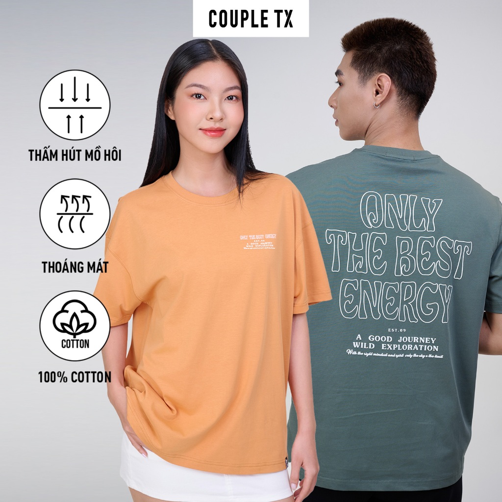 Ảnh Áo Thun Gia Đình Couple TX The Only Best Energy Form Oversize TS 402 1