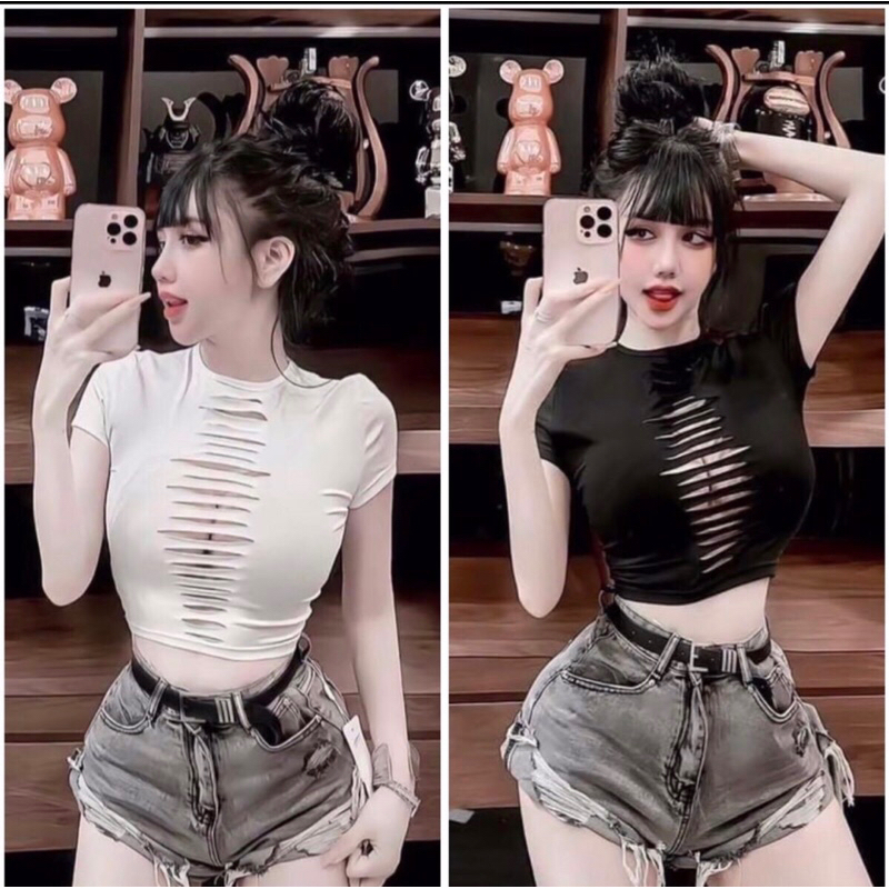 Áo croptop rách - Giá Tốt, Sale Tháng 05, Freeship 0Đ | Shopee Việt Nam