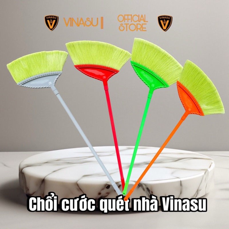 chổi nhựa siêu bền đẹp, chổi mềm quét nhà không thấm nước, quét sân vườn tiện lợi vinasu
