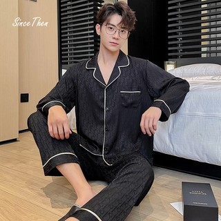 Đồ ngủ nam cao cấp mặc nhà màu đen, Pyjama nam dài tay - Since Then