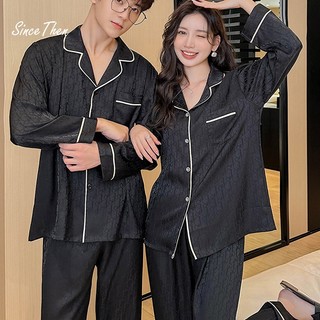 Đồ ngủ nam cao cấp mặc nhà màu đen, Pyjama nam dài tay - Since Then