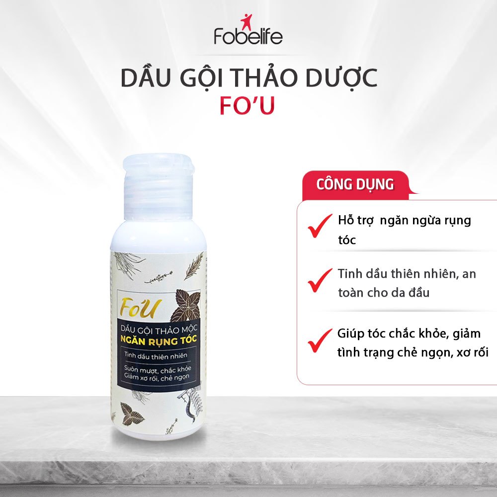 Dầu Gội Thảo Dược Fo'U Fobe Ngăn Rụng Tóc, Hỗ Trợ Phục Hồi Hư Tổn 500ml
