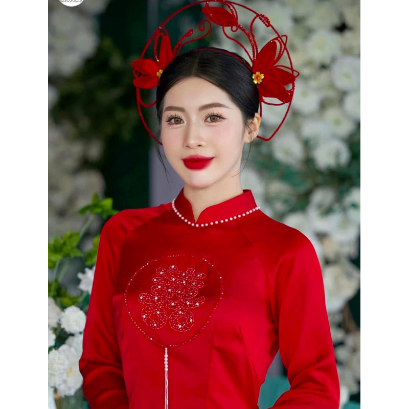 mấn cô dâu hoa nhung xinh