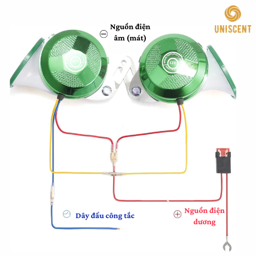 Còi Ngân/Còi Ngân Hàn Quốc/Còi Ngân 3 Tiếng - SAMJI - 12V/24V Dùng Cho Ô Tô/Xe Tải (Kèm RơLe)