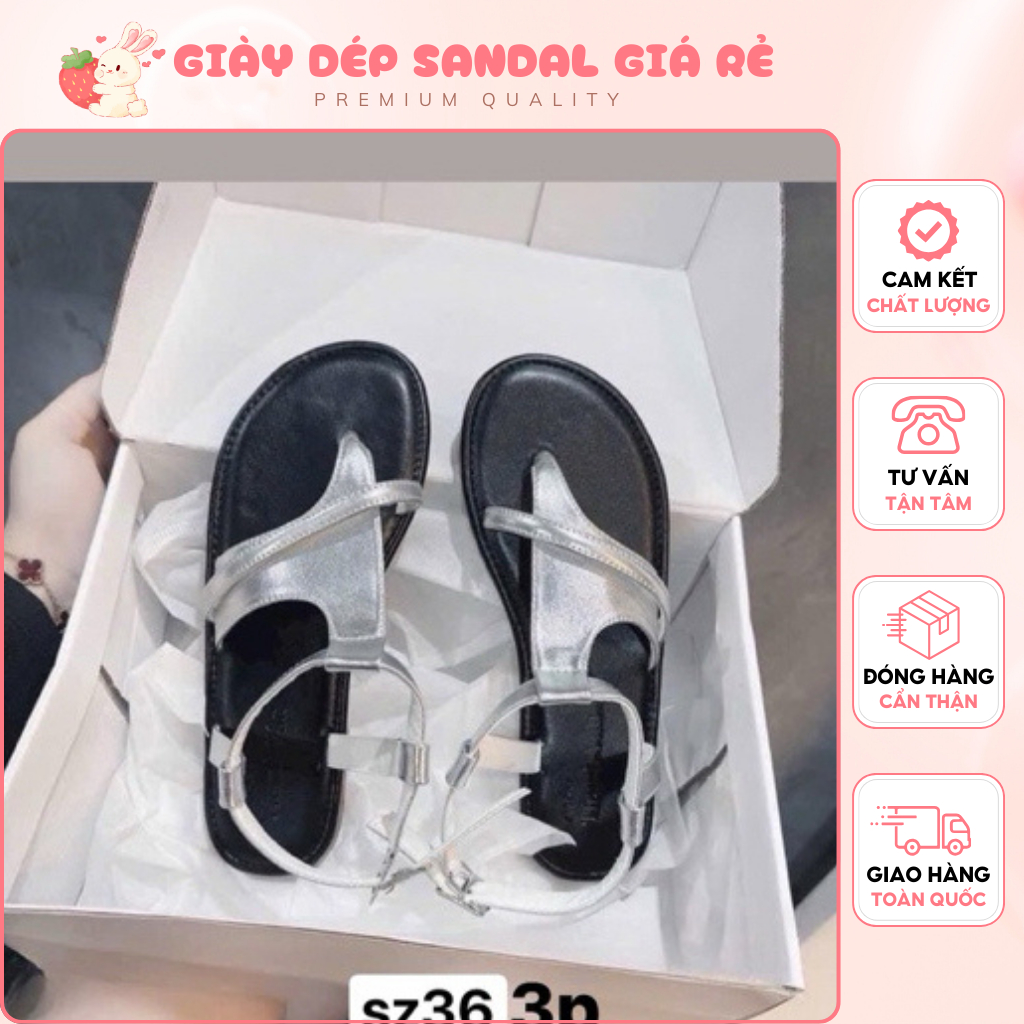 Giày Sandal Nữ Đế Cao Su Trống Trơn Trượt Form Size Chuẩn Mềm Mại Ôm Chân