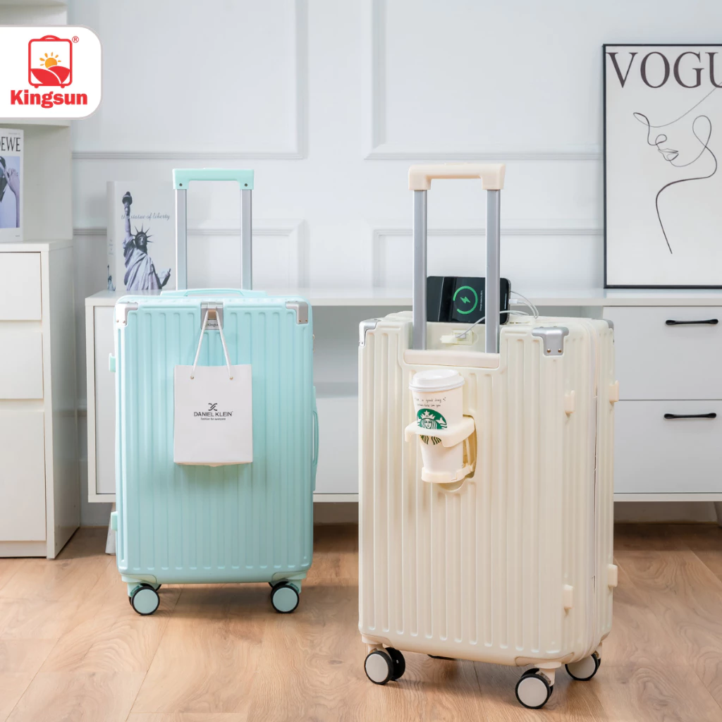 Vali Du Lịch Khóa Kéo Kingsun 219/302/T08 Size 20/24/28 Nhựa ABS+PC Cao Cấp  Bảo Hành 5 Năm
