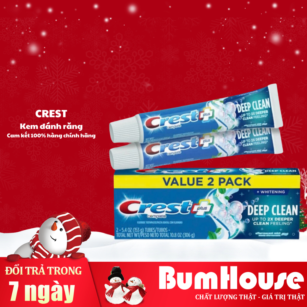 Kem Đánh Trắng Răng Làm Sạch Sâu Crest Complete Whitening + Deep Clean ...