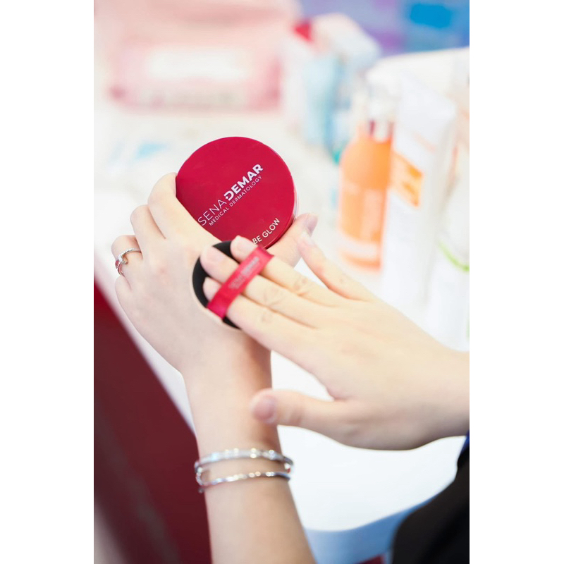 Phấn nước cushion sena demar be glow cushion dạng kem,giúp dưỡng ẩm, làm trắng 15g - hạn 2028 cushion senademar IS210
