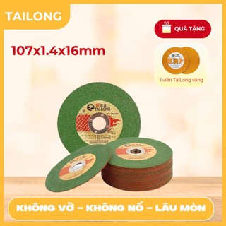 Đá cắt sắt inox Tailong 💪FREE SHIP💪 Lưỡi cắt sắt inox 107x1.4x16mm xanh đỏ hộp 25, 50 viên TLXD