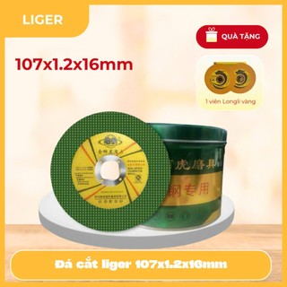 Đá cắt sắt inox LIGER 💪FREE SHIP💪 Lưỡi cắt sắt inox 107x1.2x100mm màu xanh 25 viên, 50 viên LIGER