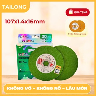 Đá cắt sắt inox Tailong màu xanh chống rung cao cấp 20 viên/ hộp