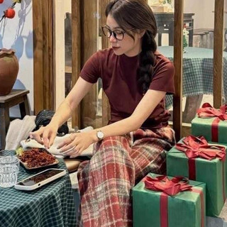 Quần Ống Rộng Vải Dạ Xịn Dày Dặn Phong Cách Ulzzang Hàn Quốc, Quần Dạ Kẻ Ống Suông