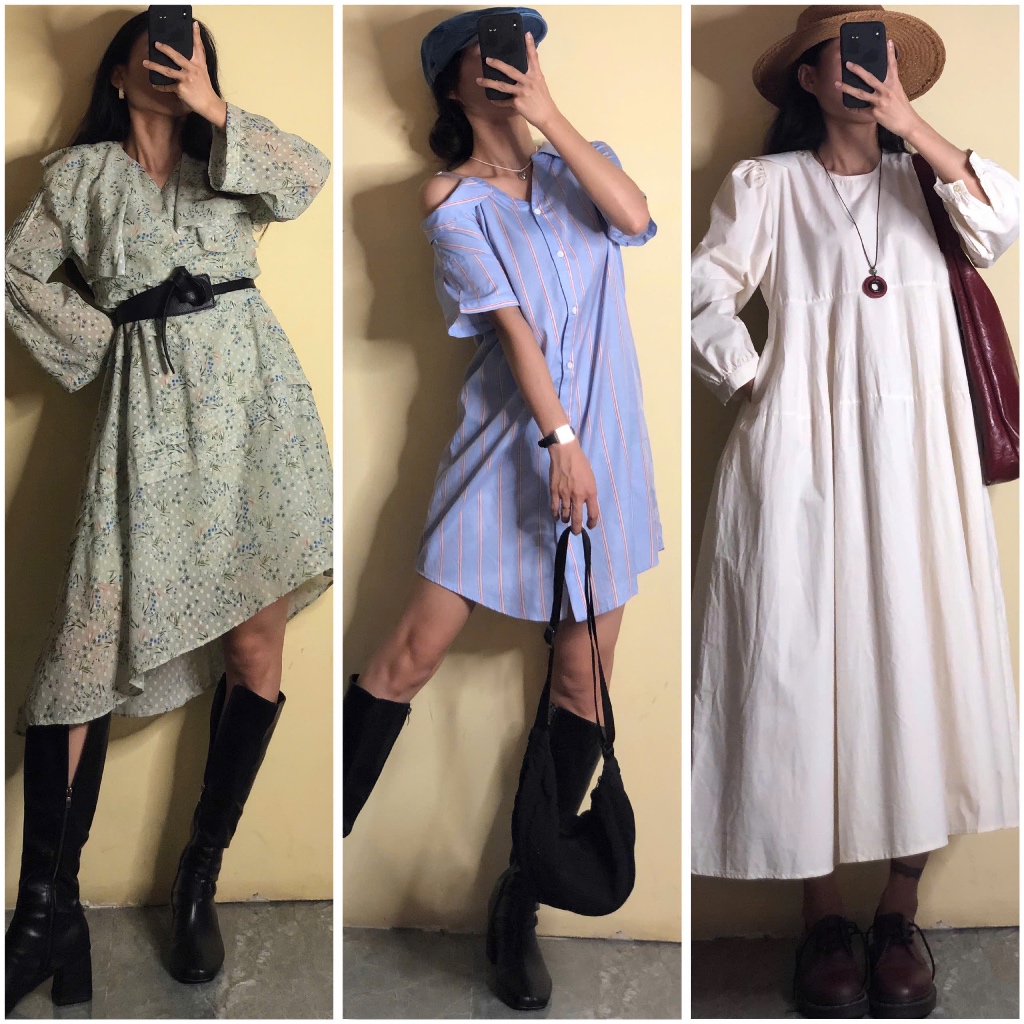 [Demo ảnh bìa] Đầm váy 2hand dáng dài xoè bồng bềnh, hoa nhí voan lưới đa phong cách update 10.12 April6 clothing