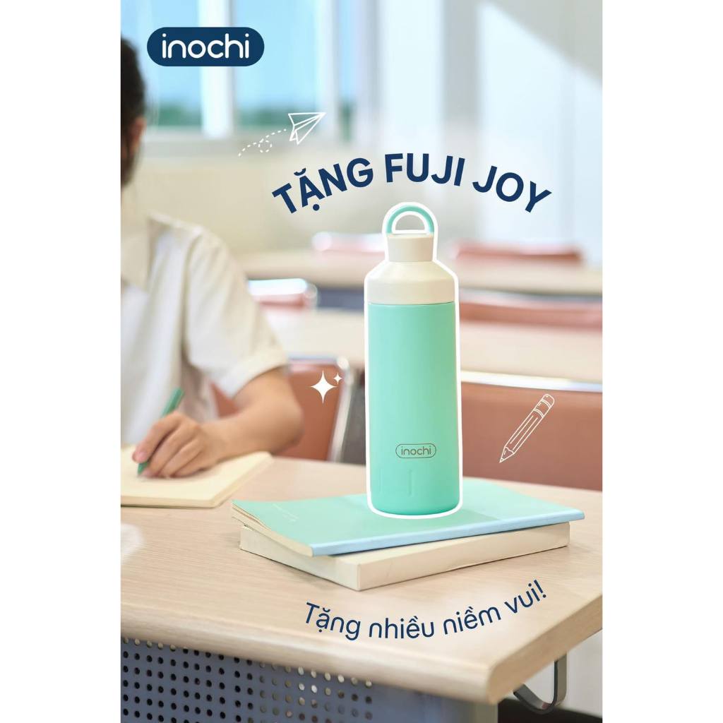 Bình giữ nhiệt Fuji Joy INOCHI lõi inox 304 cao cấp chống gỉ, dung tích 590ml