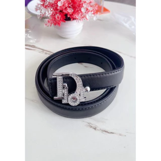 🌺Dây nịt lưng da, mặt nạm đá cực sáng, dây thắt lưng da, đai thắt lưng mặt nạm đá