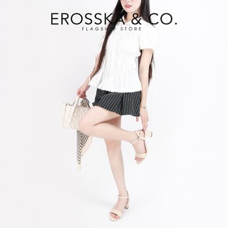 Erosska - Giày sandal nữ gót vuông thiết kế thanh lịch công sở màu kem - EB067