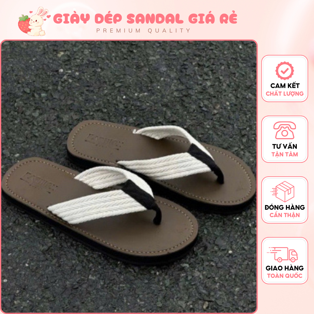 Dép Kẹp Dù Nam Nữ Dép Kẹp Nam Tông Lào Xỏ Ngón Quai Dù Đế Cao Su Size 37-45