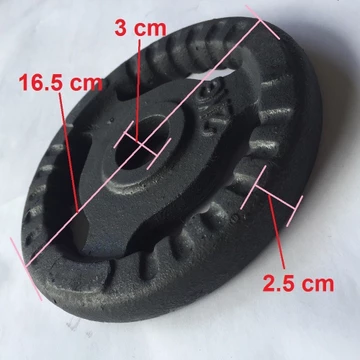 TẠ GANG lỗ phi 30MM trọng lượng 3kg, Bánh tạ gang 3kg hình dạnh bánh tạ 3 cánh lỗ phi 30, dùng tạ tay, tạ đơn