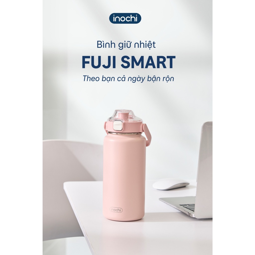 Bình giữ nhiệt Fuji smart 950ml INOCHI, lõi inox 316 cao cấp chống gỉ an toàn