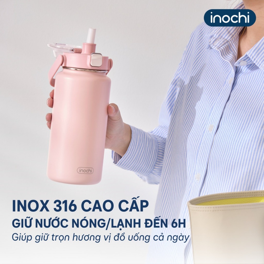Bình giữ nhiệt Fuji smart 950ml INOCHI, lõi inox 316 cao cấp chống gỉ an toàn
