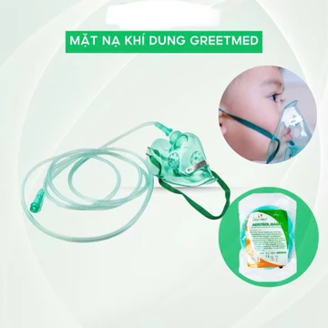 Mask xông khí dung Greetmed, mặt nạ xông khí dung, bộ phụ kiện máy xông mũi họng (Trẻ em, người lớn)