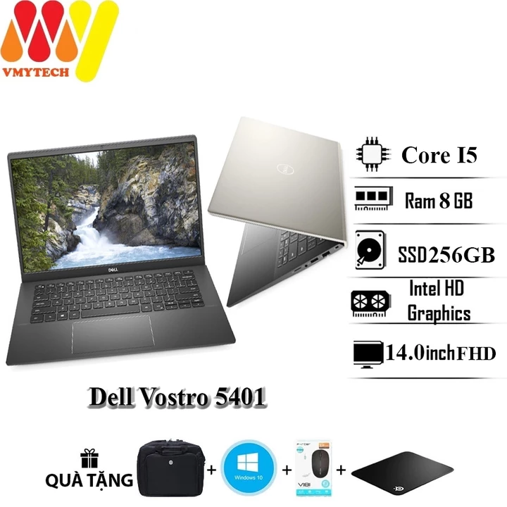 Dell Vostro 5401, Dell V5401 Core i5 1035G1, Ram 8GB, SSD 256GB M2, 14inch FHD, laptop cũ giá rẻ