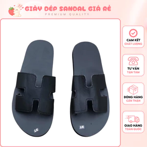 Dép Nam Da Chữ H Cao Cấp Da Bò Đẹp Quai Ngang Quai Chéo Không Quai Hậu Thời Trang Size 37-45