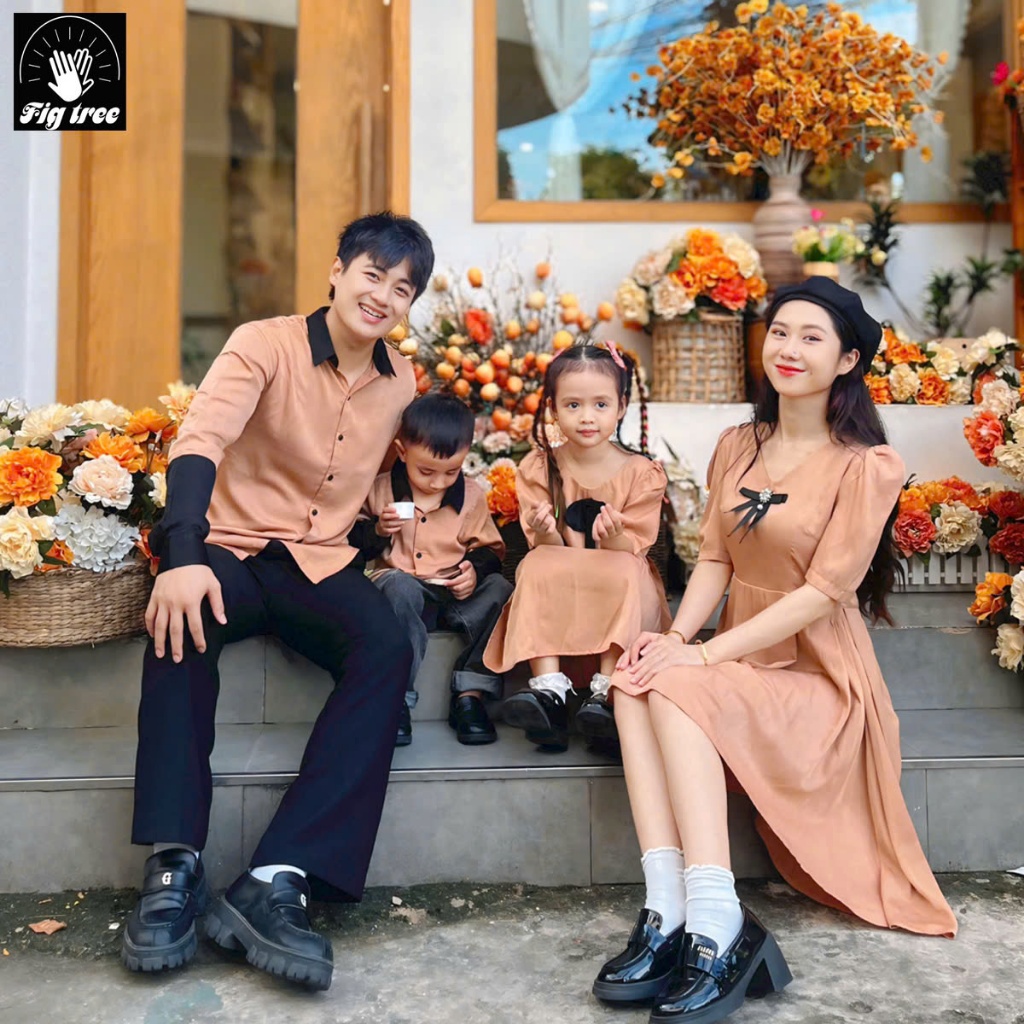 Áo Sơ Mi Fig Tree Màu Da Phối Tay Đen, Sản Phẩm có lỗi nhỏ phai màu nếp gấp ở áo sơ mi lớn