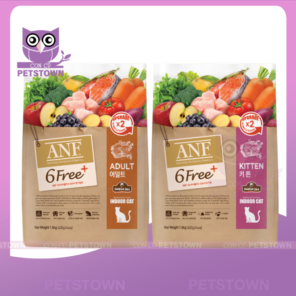 [1.6KG] ANF 6FREE+ Thức ăn hạt hữu cơ cao cấp Cho Mèo Nhỏ/Mèo Trưởng Thành