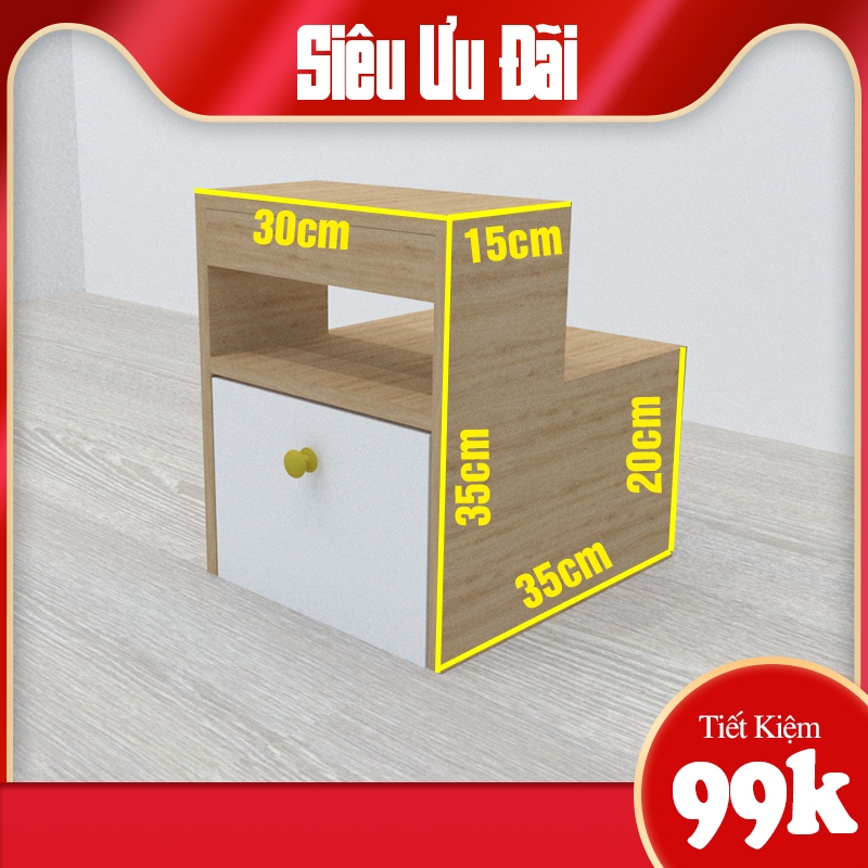 Gác chân làm nail bằng gỗ giá rẻ ( hộc kéo) G03