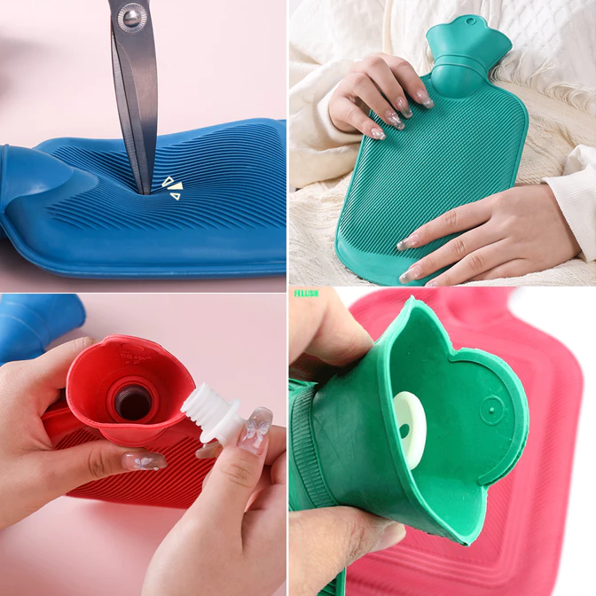 Túi chườm nóng đau bụng kinh cao su loại lớn 2000ml chườm nóng chườm lạnh, giảm đau, điều hòa khí huyết – 4
