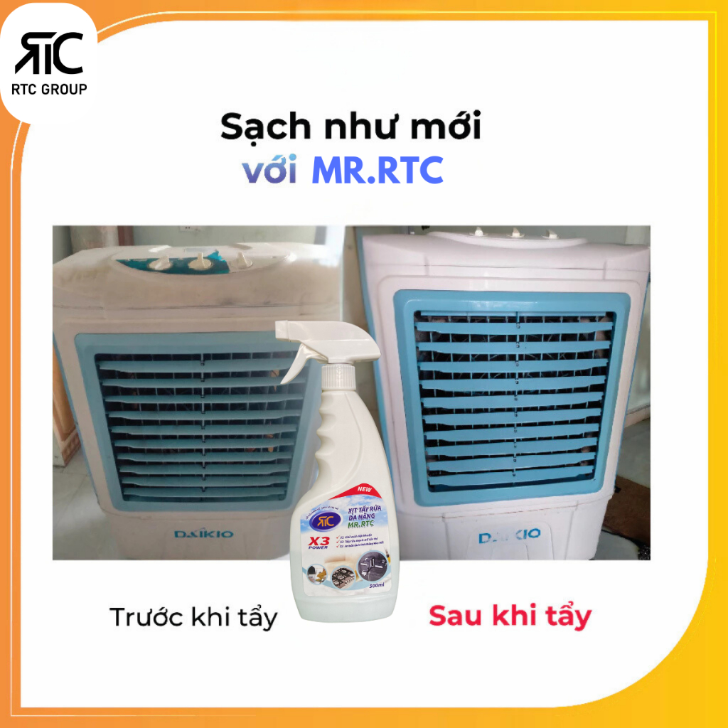 Xịt Tẩy Rửa Đa Năng Mr.RTC Làm Sạch Vết Bẩn Dầu Mỡ Cặn Canxi(Tặng Kèm Miếng Chà+10 Viên Thả Bồn Cầu)