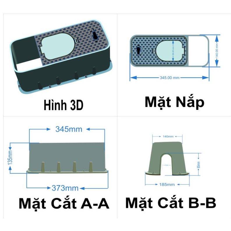 Hộp nhựa bảo vệ đồng hồ nước 2 ngăn
