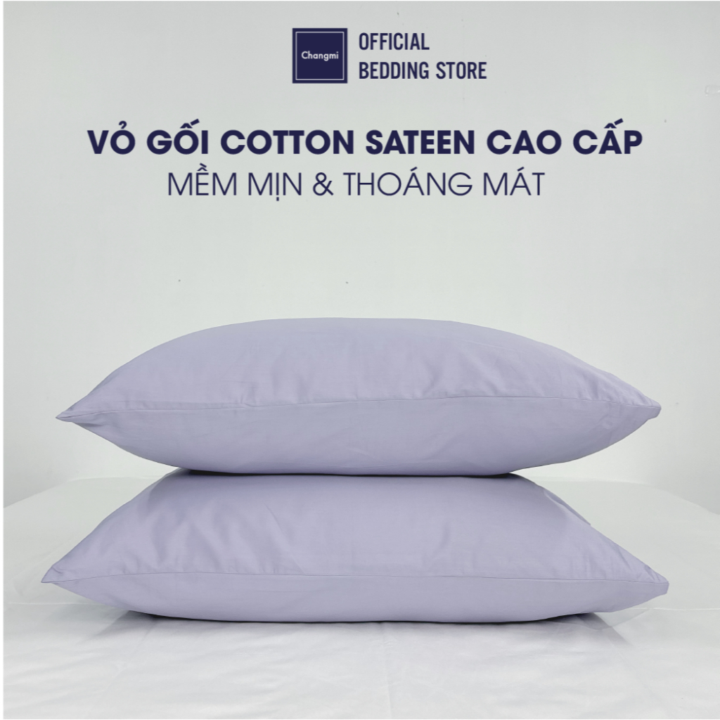 Ảnh Vỏ Gối 100% Cotton Sateen Changmi Bedding cao cấp mềm mịn và thoáng mát - 1 cái 1