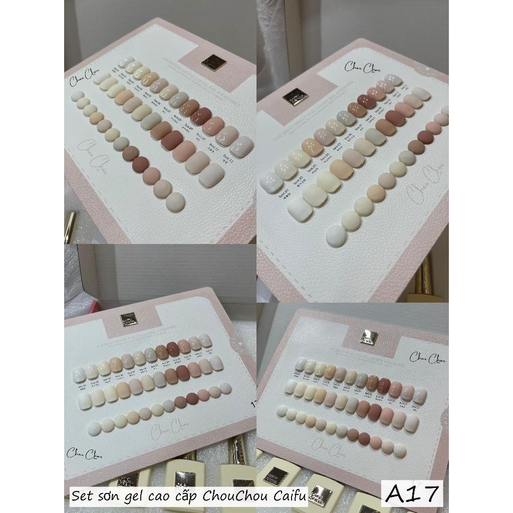 Set sơn tông hồng vỏ đỗ, Sơn hồng sữa, Sơn hồng nude cao cấp, sơn Chouchou cao cấp