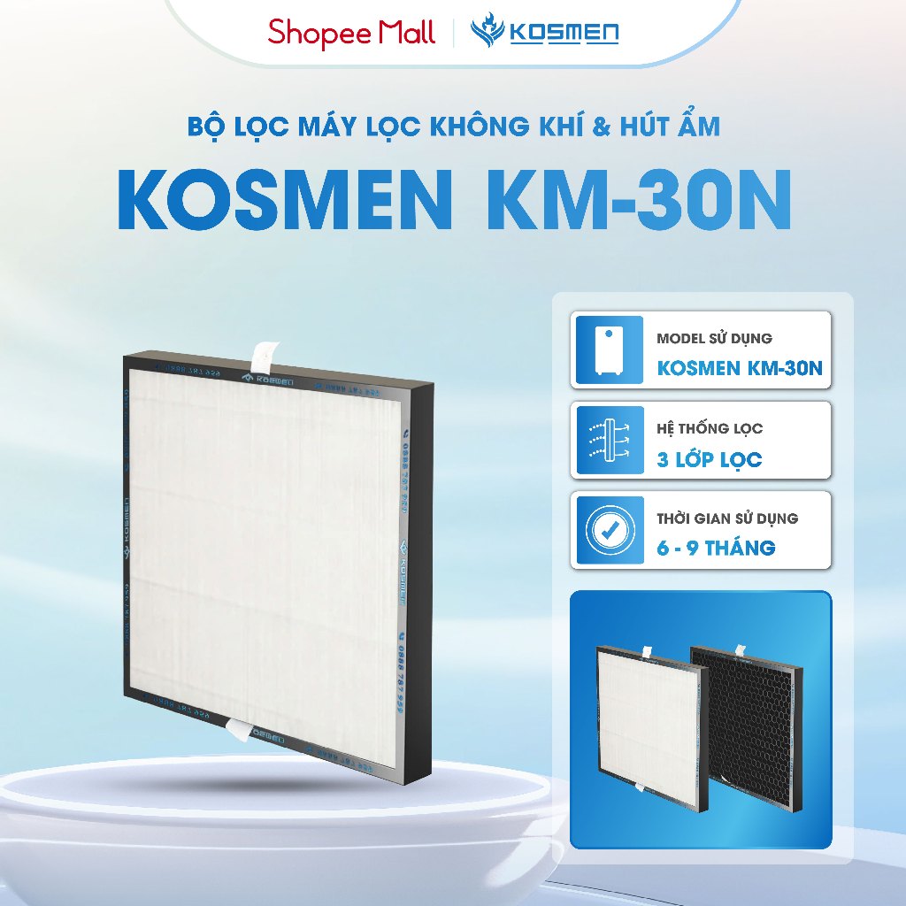Ảnh Lõi Lọc Không Khí Kosmen KM-30N Bảo Vệ Toàn Diện Sức Khỏe Gia Đình - Hàng Chính Hãng 3