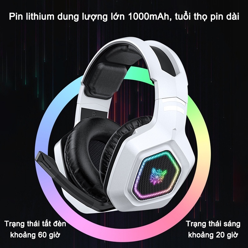 Tai Nghe Gaming Ba Chế Độ Onikuma B100 2.4G/Bluetooth/Có Dây Có Micrô Đa Hướng Thời Lượng Pin 60 Giờ