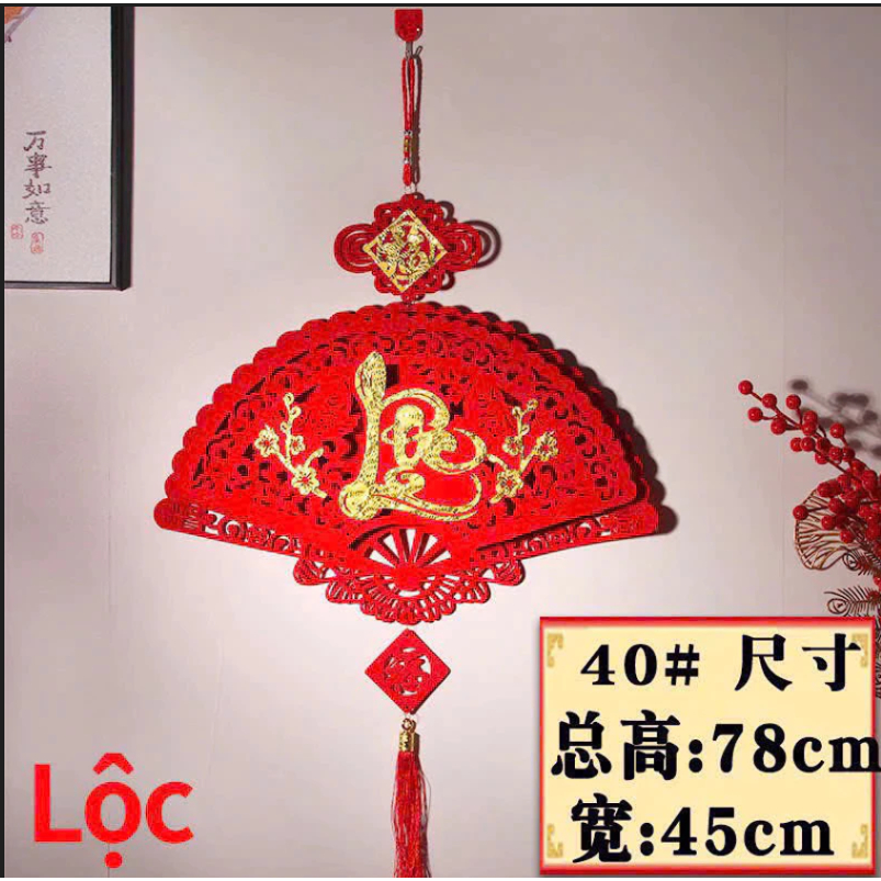 KHÁNH QUẠT 3D CHỮ THỌ , TẾT rất to 78 x 40cm - Quà tặng ông bà - trang trí tết xuân